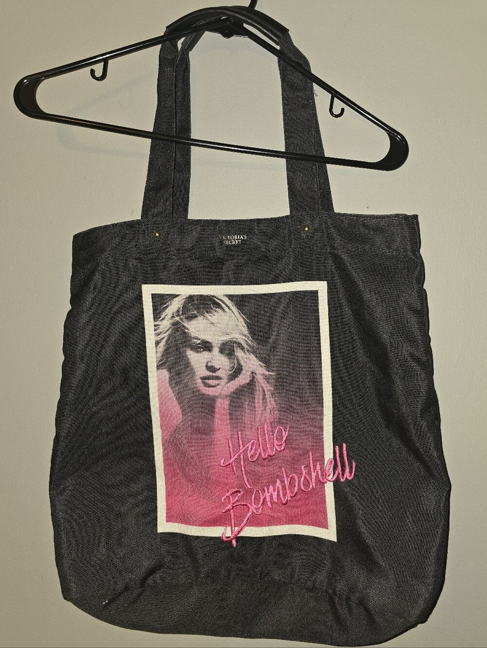 Victoria's Secret Black 'Hello Bombshell' Graphic Tote